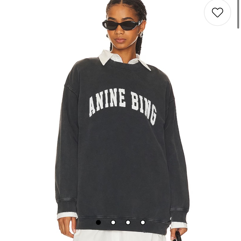 Annie Bing Tyler Sweatshirt in washed black
